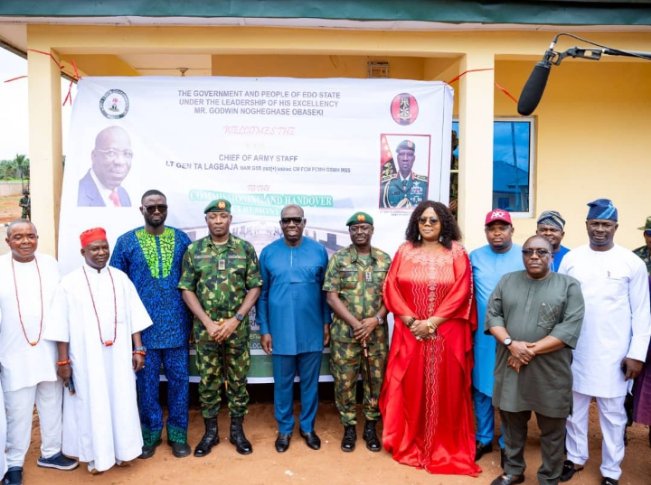 Gov. Obaseki Commissions, Hands Over Forward Operating Base in Ehor to Army